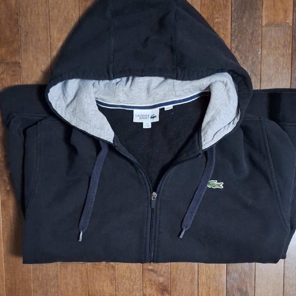Lacoste Men's Black Hoodie Sweater